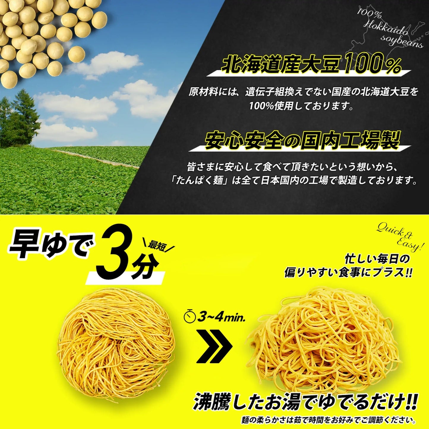 たんぱく麺6食ソース3種セット